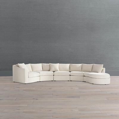 Pippa 5-pc. Left-Facing Lounge Sectional - Parchment Ingenue Fabric - Frontgate