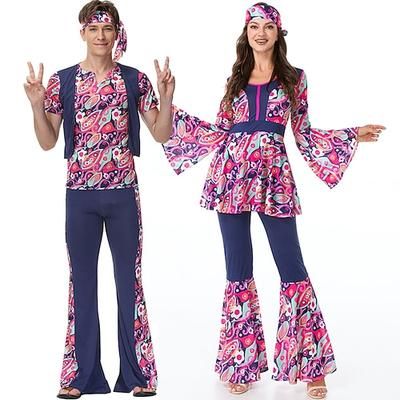 Cosplay Costume Cosplay Costumi di Gruppo per Coppie di Halloween Costume Abba Retrò Vintage Anni '70 Adulti Per uomo Per donna Halloween Carnevale Mascherata Costumi di Halloween facili Vestirsi