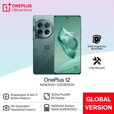 World Premiere OnePlus 12 Global Version 16GB 512GB Snapdragon 8 Gen 3 Hasselblad Camera 2K 120Hz Display 100W SUPERVOOC Charge