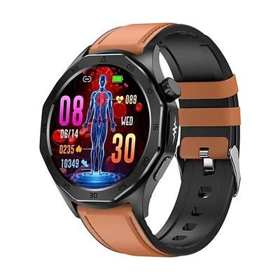 E480 Orologio intelligente 1.43 pollice Intelligente Guarda Bluetooth ECG PPG Monitoraggio della temperatura Pedometro Compatibile con Android iOS Da donna Da uomo Standby lungo Chiamate in