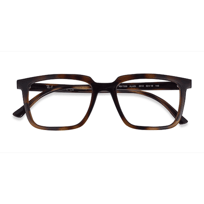 Unisex s square Tortoise Plastic Prescription eyeglasses - Eyebuydirect s Ray-Ban RB7239 Alain