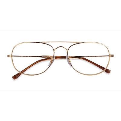 Unisex s aviator Gold Metal Prescription eyeglasses - Eyebuydirect s Ray-Ban RB3735V Bain Bridge