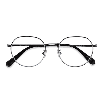 Unisex s round Black Metal Prescription eyeglasses - Eyebuydirect s Coach HC5141