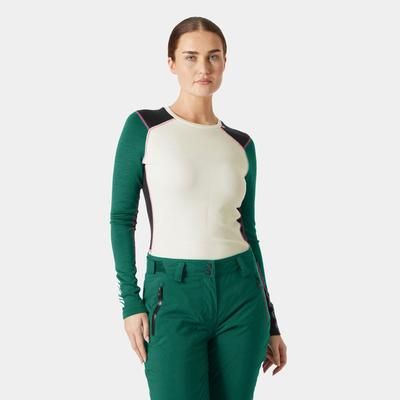 Helly Hansen Women's Lifa Merino Midweight Crew Base Layer Green XL
