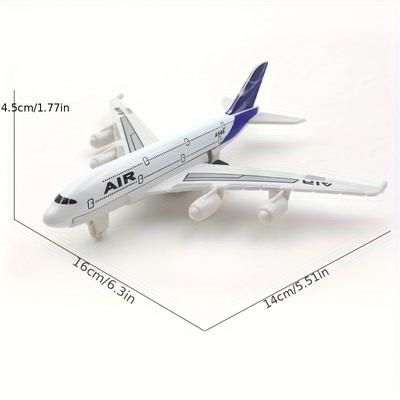 TEMU Diecast Metal Airplane Model With Wheel, Airline Model Plane Alloy Display Collectible Model