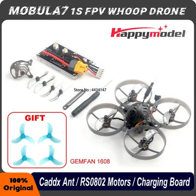 HappyModel Mobula7 1S X12 5in1 AIO FC ELRS V2.0 BLHELIS 12A VTX 400mW Runcam Nano3 RS0802 KV20000 1S 75mm FPV Tinywhoop