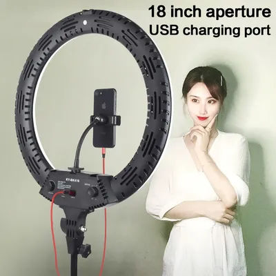 3200-5600K LED Ring Light 416pcs Led Bead 65W 18 inch Photography Lighting LED Ring Lamp for live