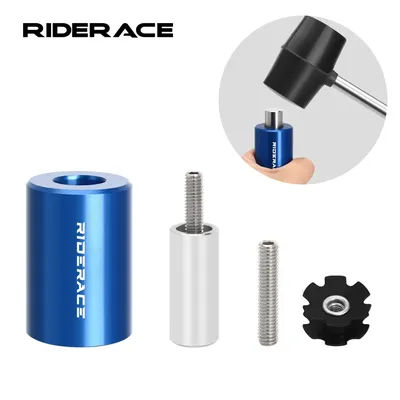 Bicycle Front Fork Star Nut Installation Tool With Spare Star Nuts Mountain Bike Headset Star Nuts Mounting Device Repair Tools