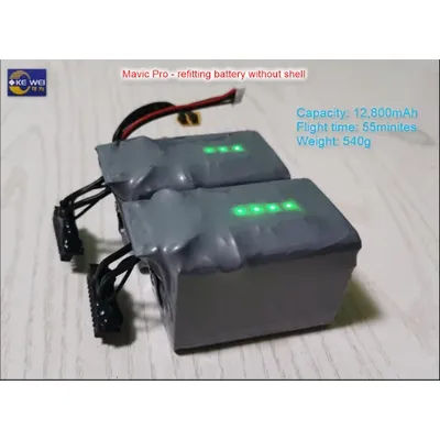 Large capacity refitting battery 7700mAh and 12800mAh for Mavic Pro Drone 40~55m long flight time for drone fans w/ professional