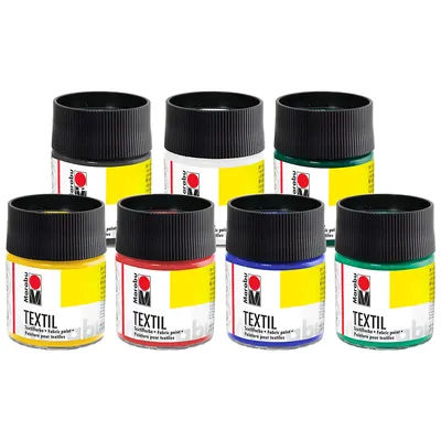 Marabu Peinture pour tissu, différents coloris, 50 ml
