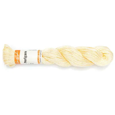 buttinette Fil à broder perlé, jaune blé, 25 g