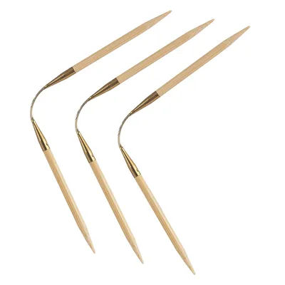 addi Aiguilles double pointes flexibles "CraSyTrio", bambou, 24 cm