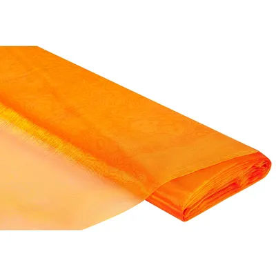 Tissu organza, orange/jaune