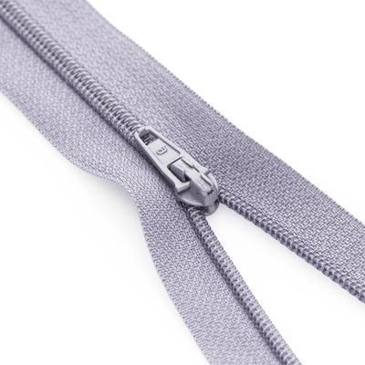 buttinette Fermeture à glissière, gris clair, non séparable