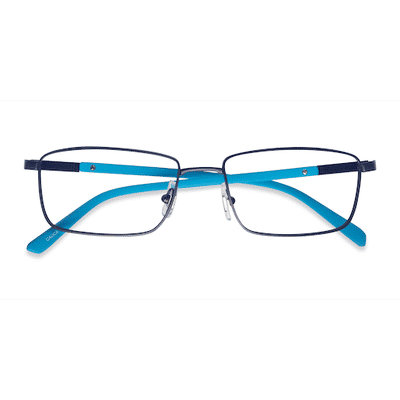 Male s rectangle Matte Blue Metal Prescription eyeglasses - Eyebuydirect s ARNETTE Cauca