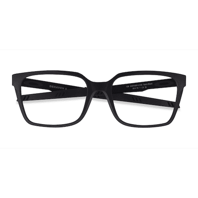Unisex s square Black Plastic Prescription eyeglasses - Eyebuydirect s Oakley Dehaven A
