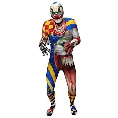 Tuta Intera Costume Cosplay Body Teschio scheletro Mostro Zalgo Cosplay Bambini Adulti Per uomo Ragazzi Carnevale Mascherata martedì grasso Feste Halloween Performance Costumi di Halloween facili