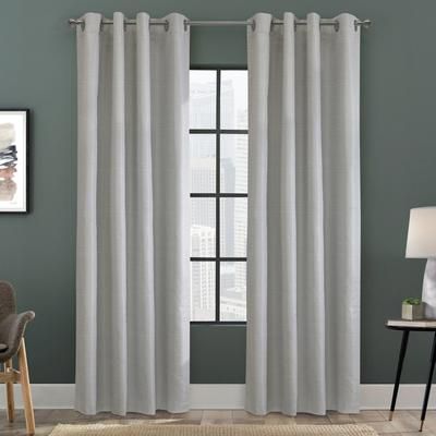 Wide Width Shadow Blackout Grommet Curtain Panel by Thermaplus in Oyster (Size 52" W 84" L)