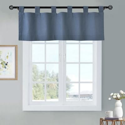 Weathermate Room Darkening Tab Top Flat Valance by Thermalogic in Blue