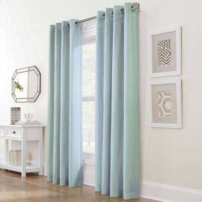 Wide Width Harmony Light Filtering Grommet Curtain Panel by Habitat™ in Sky Blue (Size 52" W 63" L)