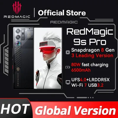 RedMagic 9s Pro 5G Global Version Gaming Phone 6.8" Snapdragon 8 Gen 3 Leading Version 6500mAh 80W Charge 50MP NFC