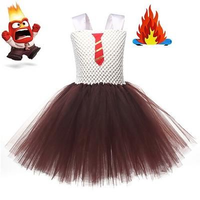 Principessa Disgusto GIOIA Abiti Costume Tutu Cosplay for Ragazze Bambini Giornata universale dell'infanzia Mascherata Settimana del libro Festa / Sera