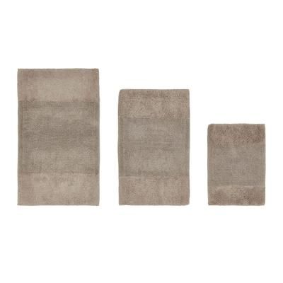 Granada Collection 100% Cotton 3 Piece (17" X 24" | 21" X 34" | 24" X 40") Bath Rug Set by Brylane Home in Sand