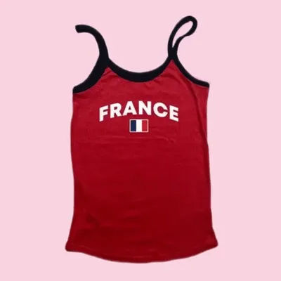 Camisole rouge vintage pour femmes, haut court grunge, corset gothique, haut précieux, t-shirts bébé, vêtements des années 90, Emo Punk France, lettres, Y2K