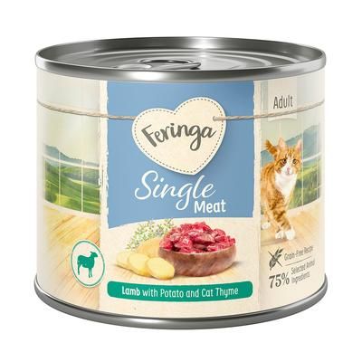 6x200g Adult Lamb, Potato, Cat ThymeSingle Meat Feringa Wet Cat Food