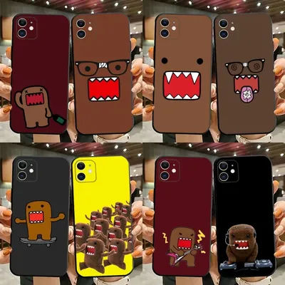 Cute Domo-kun Phone Case For iPhone 15,14,13,12,11,Plus,Pro Max,XS,X,XR,SE,Mini,8,7 Soft Silicone