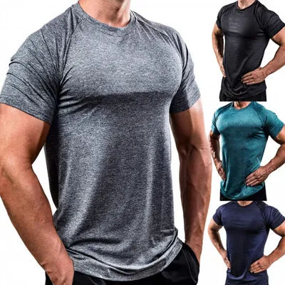 2024 Quick Dry Workout Running T-shirts Compression Fitness Tops Breathable Gyms T-shirts men Clothing Jogger Male Sports Shirts