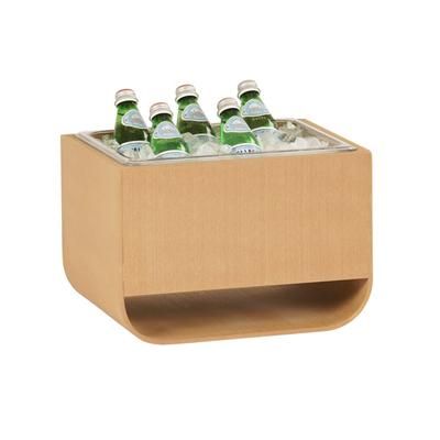 Cal-Mil 23433-10-122 Rectangular Ice Housing - 14"L x 11"W x 9 1/2"H, Upcycled Rice Hulls, Brown