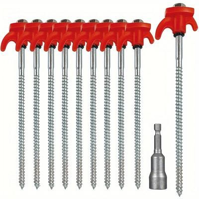TEMU 20cm Hexagonal Fluorescent Anchors Rotatable Plastic - For Stability
