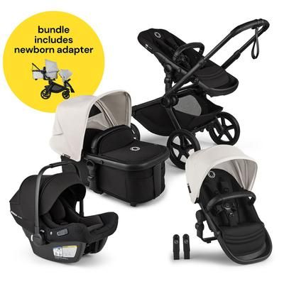 Bugaboo Kangaroo All-Position Newborn Double Stroller + Turtle Air Shield By Nuna Travel System Bund