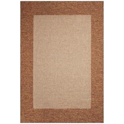 Roma Border Indoor/Outdoor Area Rug Cool by Brylane Home in Warm (Size 5'3" X 7'3")
