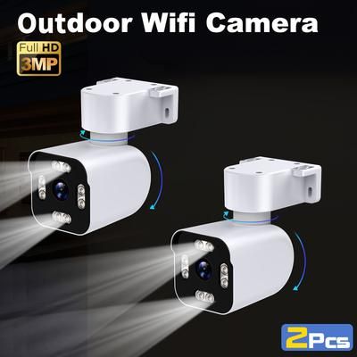 TEMU 2pcs 2k Hd Outdoor Wifi Cameras For Home Security, Indoor Ptz Camera Wireless Monitoring 360 View Home Door Surveillance, Wifi Smart Camera Full Color Night Vision Intelligent Ai Motion Detection