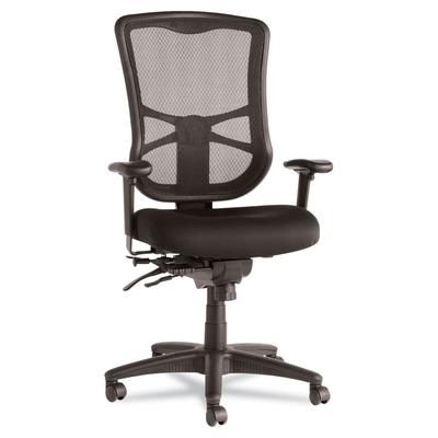 Alera EL41ME10B Elusion Series Mesh High-Back Multifunction Chair, Supports up to 275 lbs, Black Seat/Black Back, Black Base ALEEL41ME10B