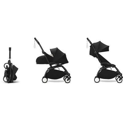 Stokke YOYO3 Ultra Compact Complete 0+/6+ Stroller Bundle - Black / Black