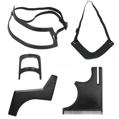 5/4Pcs Haircut Kit Beard Hair Goatee Neckline Shaving Template Hairline Beard Shaping Tool Hair Cutting Grooming Barber Supplies