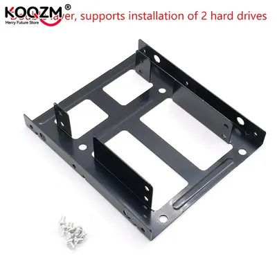 2.5 To 3.5 Hard Disk Bracket Hard Drive Dual Desktop SSD Mounting Bracket Internal Adapter 2.5" To 3.5" Hard Drive Bay Mounting