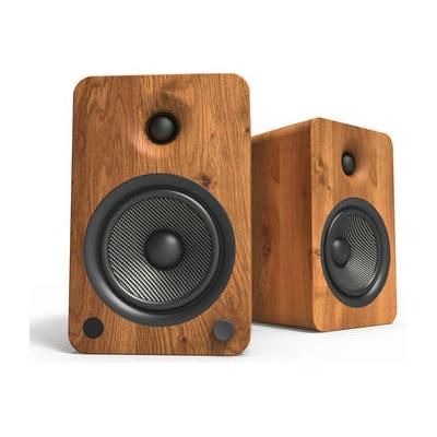 Kanto Living YU6 2-Way Powered Bookshelf Speakers (Walnut, Pair) YU6WALNUT