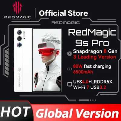 Global Version RedMagic 9s Pro 5G Gaming Phone 6.8" Snapdragon 8 Gen3 Leading Version 6500mAh 80W Charge 50MP NFC