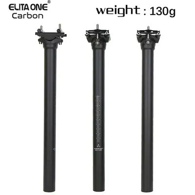 ELITA ONE Carbon Fiber Seatpost for MTB/Road Bike 27.2/30.9/31.6mm Diameter Lightweight 130g