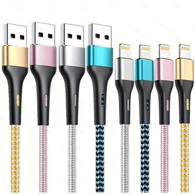 Câble de charge rapide USB 3A, pour iPhone 14 11 12 13 Pro X XS Max 6 7 8 Plus SE iPad, cordon de chargeur de téléphone, fil de données 1/2/3m 10 pieds