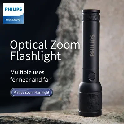 Philips SFL6168 lampe de poche à Zoom optique lampe LED Rechargeable Portable avec 4 Modes d'éclairage lumière de Camping pour l'auto-défense