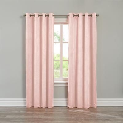 Wide Width BH Studio Velvet Grommet Panel by BH Studio in Peach (Size 50" W 108"L) Window Curtain