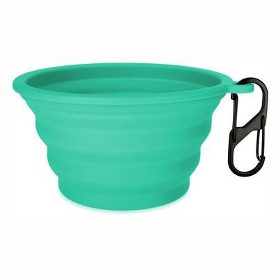 500ml Turquoise TIAKI Silicone Travel Dog Bowl