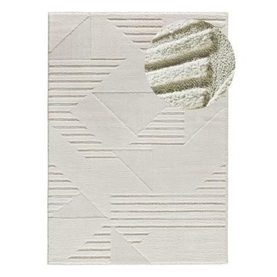 Tappeto in rilievo a pelo lungo bianco/crema 200x290 cm