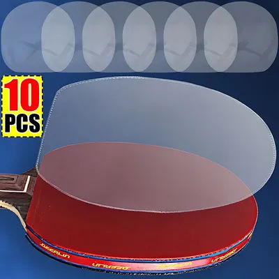 Film de protection transparent pour raquette de ping-pong, couverture d'entretien collante, outil de protection en caoutchouc, 10 pièces, 2 pièces