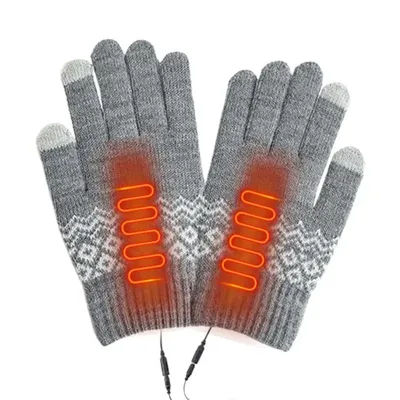 USB Heated Gloves Fast Heating Warming Gloves Touchscreen Gloves Full Finger Winter Mitten Removable